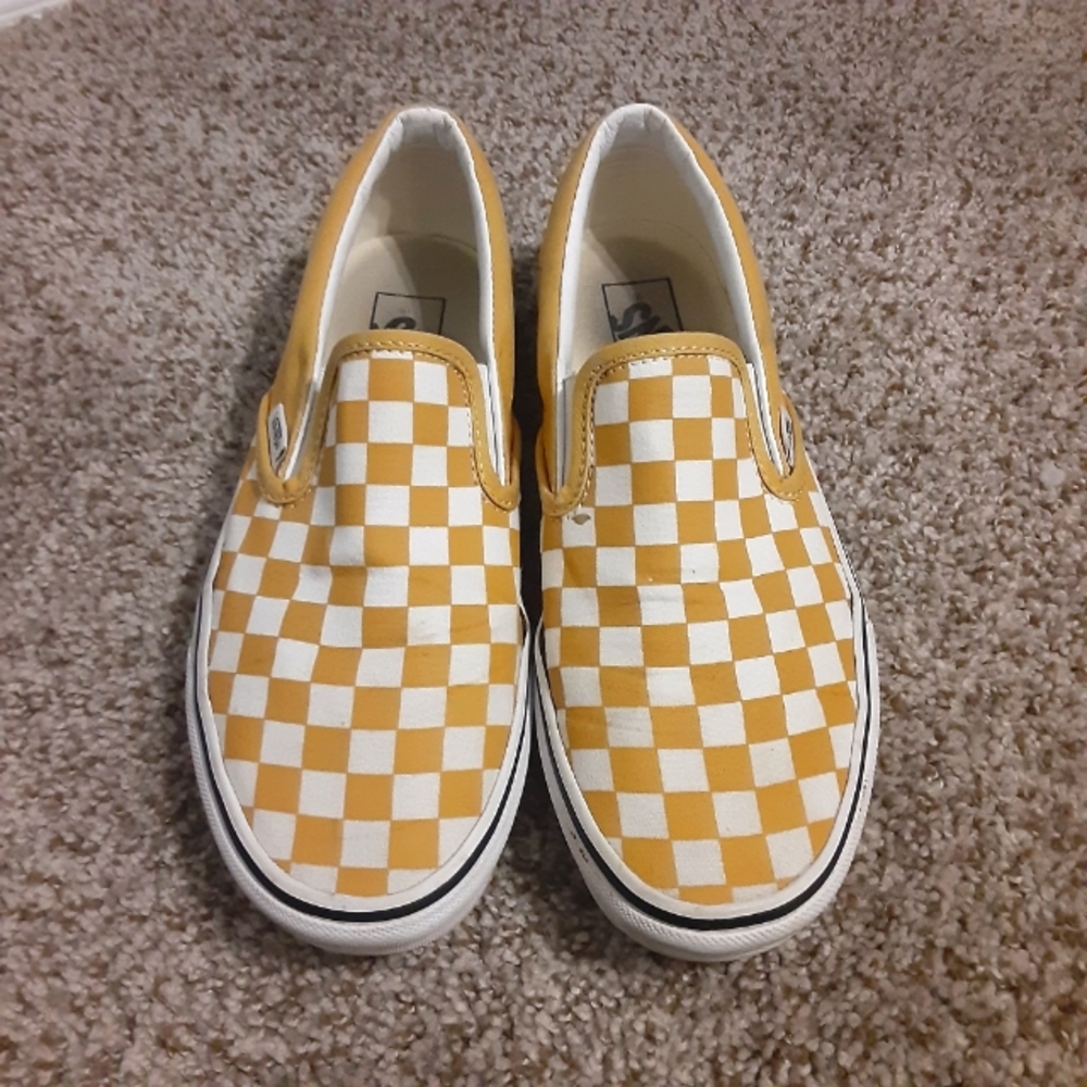 Yellow checkered vans